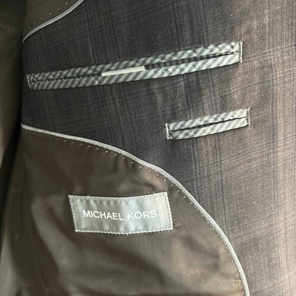 NWT Michael Kors Classic Fit Sport Coat – Charcoal/Brown, Men’s 38S - Picture 8 of 9